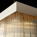 Cascada Tube Crystal Rectangular Chandelier 54"
