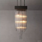 Cascada Tube Crystal Square Chandelier 21"
