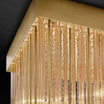 Cascada Tube Crystal Square Chandelier 21"