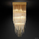 Cascada Tube Crystal Square Chandelier 21"