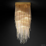 Cascada Tube Crystal Square Chandelier 21"