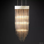 Cascada Tube Crystal Square Chandelier 21"