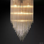 Cascada Tube Crystal Square Chandelier 30"