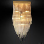 Cascada Tube Crystal Square Chandelier 30"