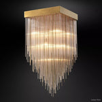 Cascada Tube Crystal Square Chandelier 30"