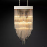 Cascada Tube Crystal Square Chandelier 30"