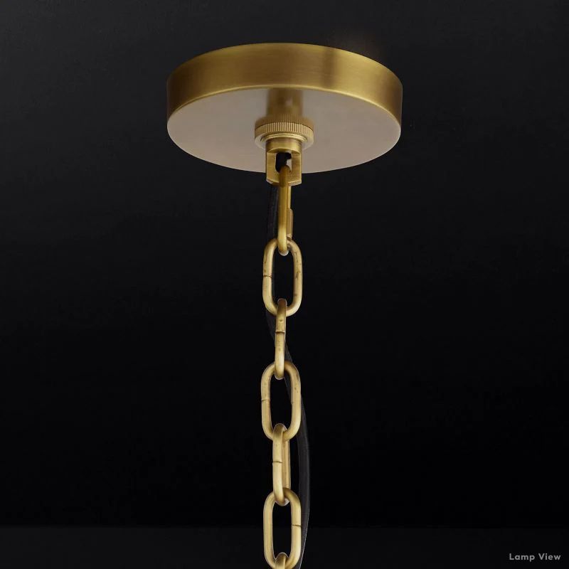 Cathedral Undulating Brass Round Chandelier 24"