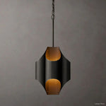 Cathedral Undulating Brass Pendant Light