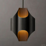 Cathedral Undulating Brass Pendant Light