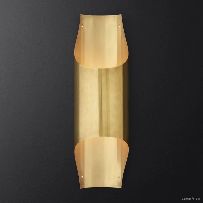 Cathedral Undulating Brass Wall Sconce