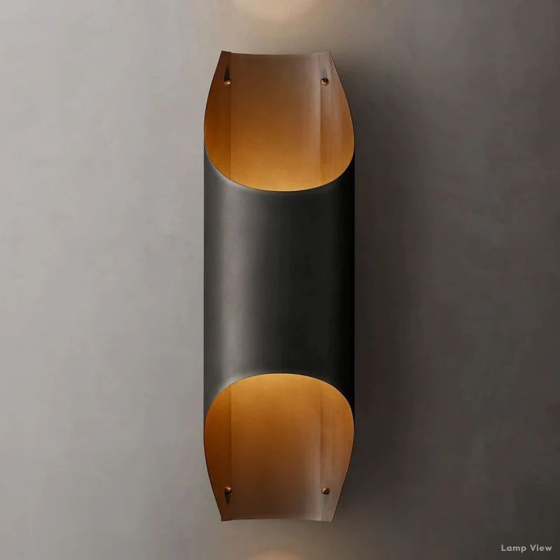 Cathedral Undulating Brass Wall Sconce