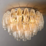 Chiara Lustrous Glass Flush Mount 17"