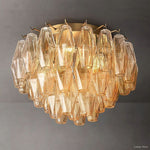 Chiara Lustrous Glass Flush Mount 17"