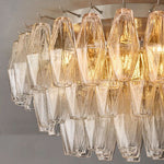 Chiara Lustrous Glass Flush Mount 22"