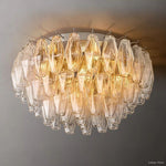 Chiara Lustrous Glass Flush Mount 22"
