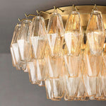 Chiara Lustrous Glass Flush Mount 22"
