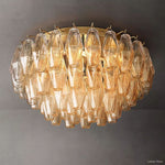 Chiara Lustrous Glass Flush Mount 22"