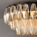 Chiara Lustrous Glass Flush Mount 22"