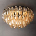 Chiara Lustrous Glass Flush Mount 22"
