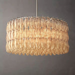 Chiara Lustrous Glass Round Chandelier 37"