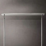 Chiara Lustrous Glass Tiered Rectangular Chandelier 74"