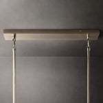 Chiara Lustrous Glass Tiered Rectangular Chandelier 54"