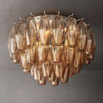 Chiara Lustrous Glass Flush Mount 17"