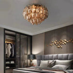 Chiara Lustrous Glass Flush Mount 22"