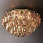 Chiara Lustrous Glass Flush Mount 22"