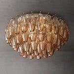 Chiara Lustrous Glass Flush Mount 22"