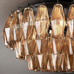 Chiara Lustrous Glass Flush Mount 22"