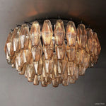 Chiara Lustrous Glass Flush Mount 22"
