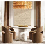 Chiara Lustrous Glass Round Chandelier 62"