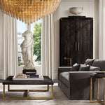 Chiara Lustrous Glass Square Chandelier 32"