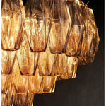 Chiara Lustrous Glass Square Chandelier 32"