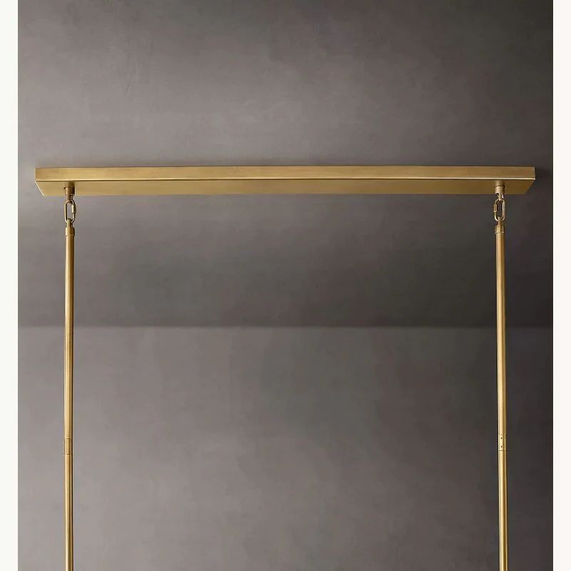Chiara Lustrous Glass Tiered Rectangular Chandelier 74"