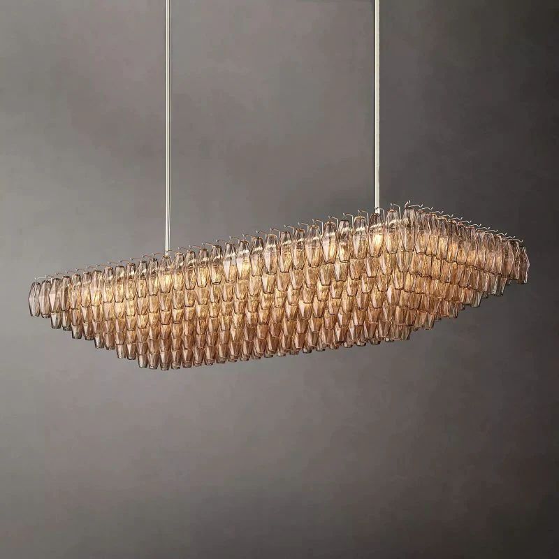 Chiara Tiered Rectangular Chandelier 74"