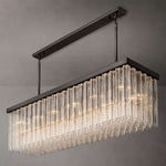 Cielo Ridged Glass Rectangle Chandelier 73"