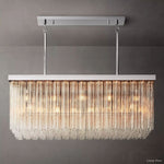 Cielo Ridged Glass Rectangle Chandelier 54"
