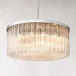 Cielo Ridged Glass Round Chandelier 48"