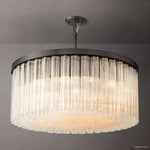 Cielo Ridged Glass Round Chandelier 48"