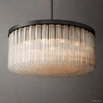 Cielo Ridged Glass Round Chandelier 48"