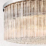 Cielo Ridged Glass Round Chandelier 48"