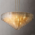 Sirene Molded Glass Round Chandelier 65"