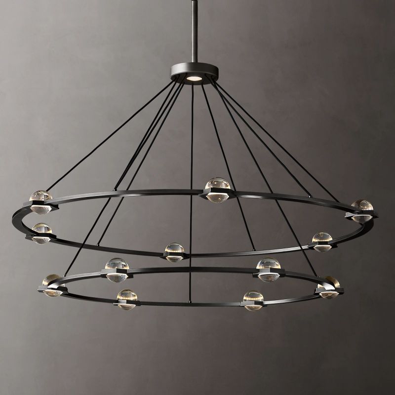 Eclatant Two-Tier Round Chandelier 60"