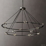 Eclatant Inset Crystal Two-Tier Round Chandelier 60"