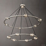 Eclatant Inset Crystal Two-Tier Round Chandelier 60"