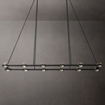 Eclatant Inset Crystal Rectangular Chandelier 72"