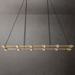 Eclatant Inset Crystal Rectangular Chandelier 72"