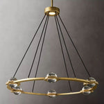 Eclatant Inset Crystal Round Chandelier 36"